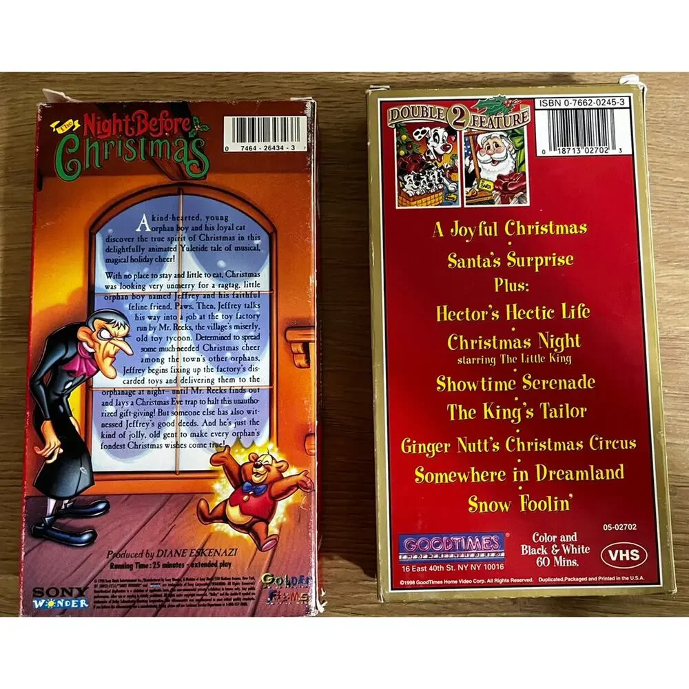 The Night Before Christmas , Santa Surprise And A Joyful Christmas VHS Vintage